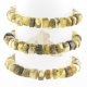 Green yellow amber beads bracelet